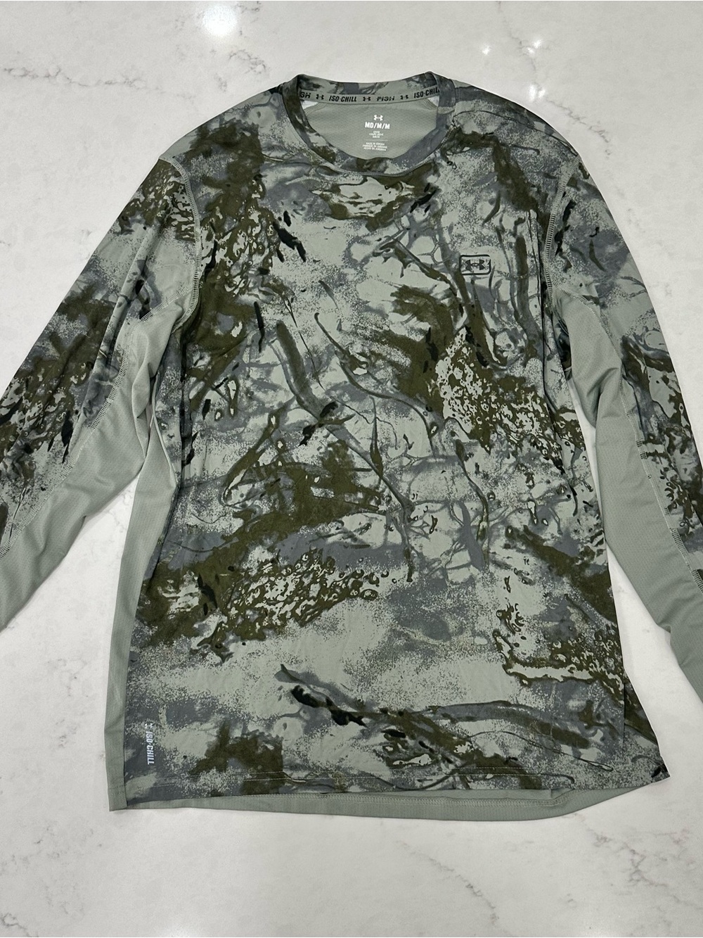 Under Armour Men's Olive Camo Long-Sleeve Performance Shirt
